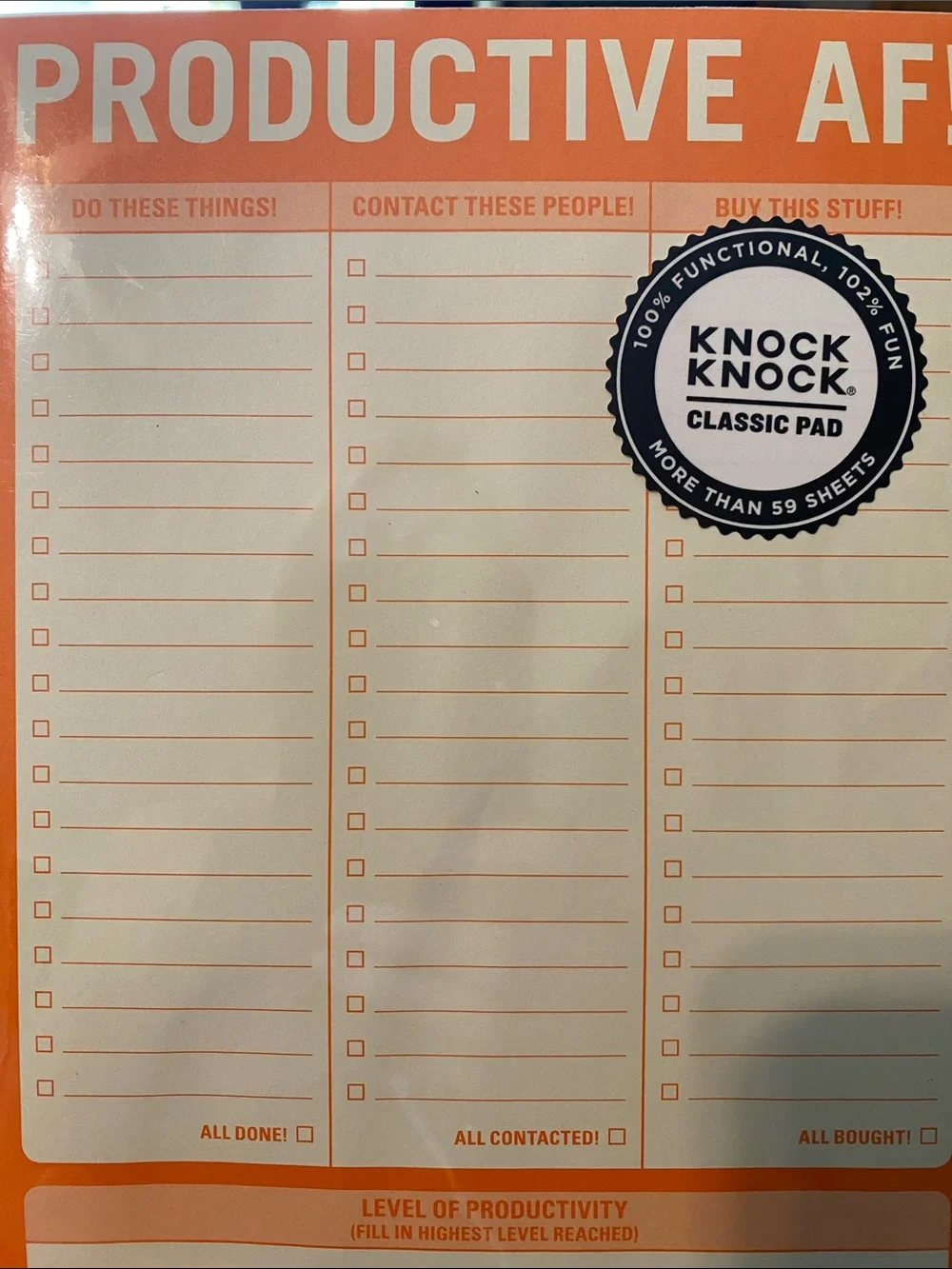 Productive AF classic pad More than 59 sheets